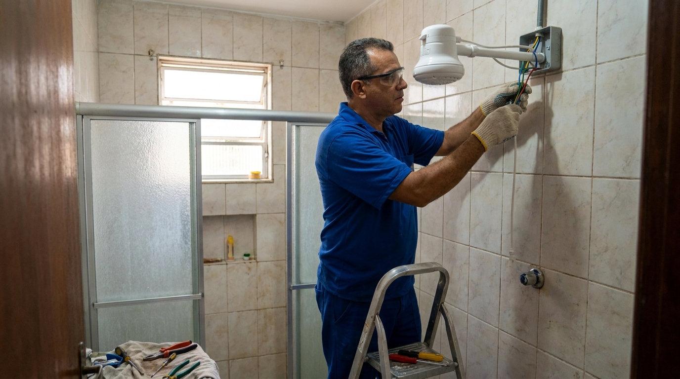 Substituição de Chuveiro Antigo em Osasco‑SP